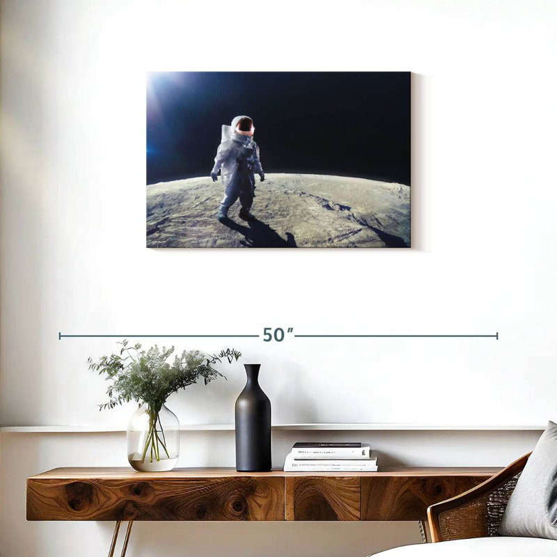 Lune astronaute Oberle, H 20 po x l 30 po