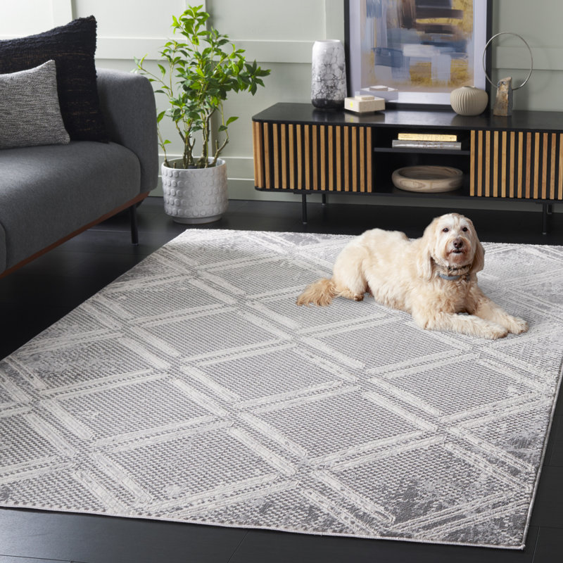 Jhaban Performance Geometric Rug, Rectangle 5'3" x 7'6"