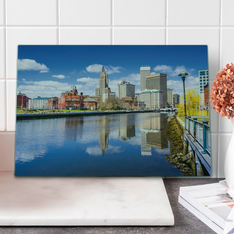 Planche à découper Ambesonne États-Unis grande taille Providence River multicolore