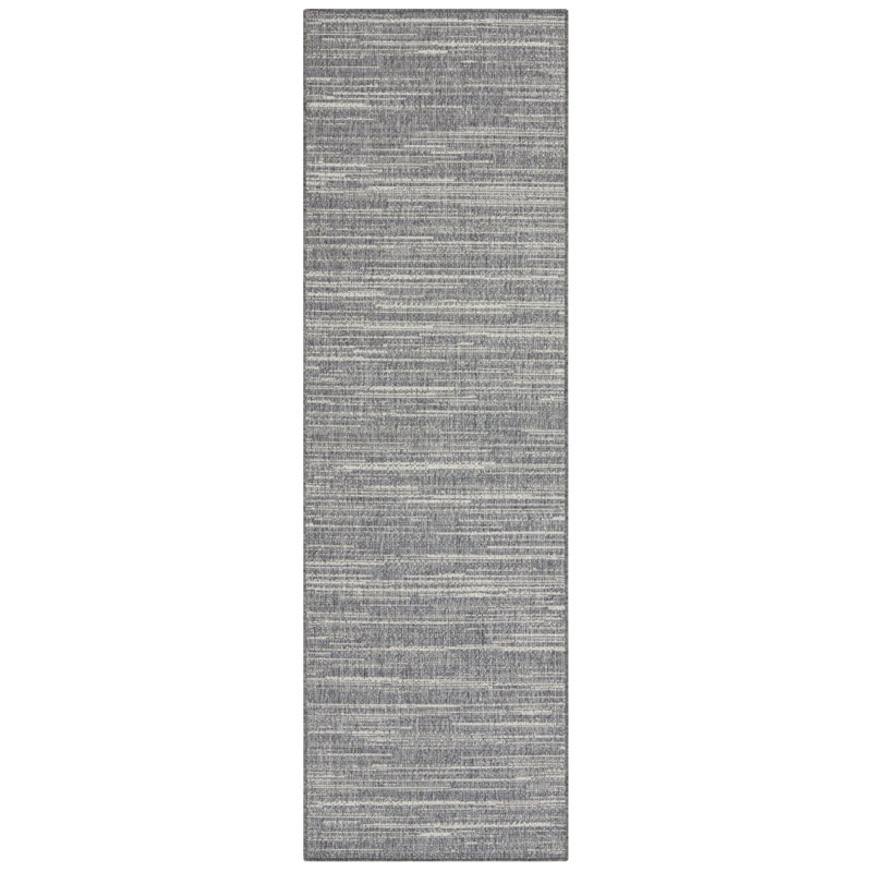 Machine Woven Silver Indoor/Outdoor Rug, Rectangle  80 x 150cm