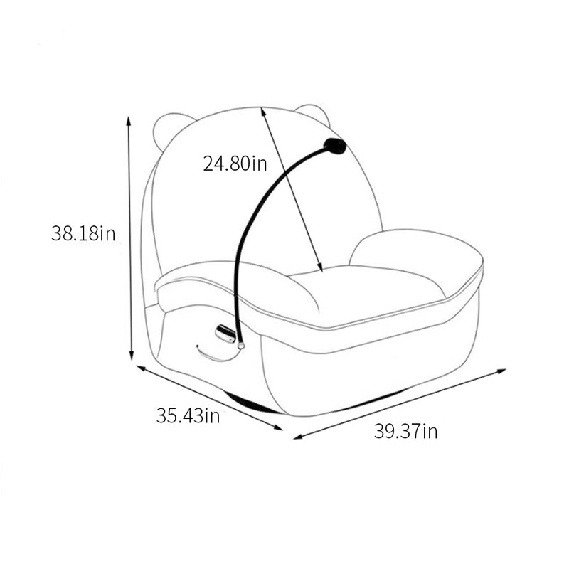 Fauteuil inclinable et pivotant en simili cuir Tandi, Gris