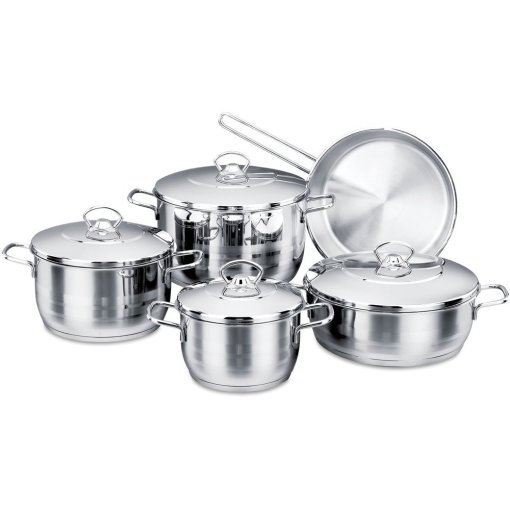Korkmaz 9 - Piece Stainless Steel Cookware Set YBM Home