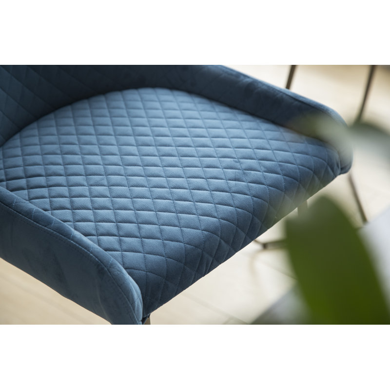 Marazi Upholstered Counter Stool, Blue