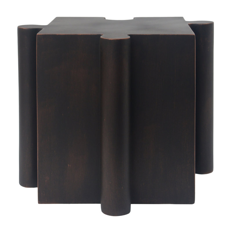 Puzzle Art Side Table, Modular Convex Edge MGO Table, Copper