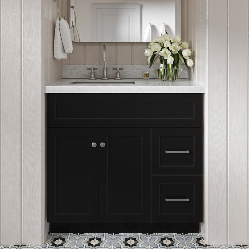 Ensemble de meuble-lavabo simple 37 po Hamlet, Noir