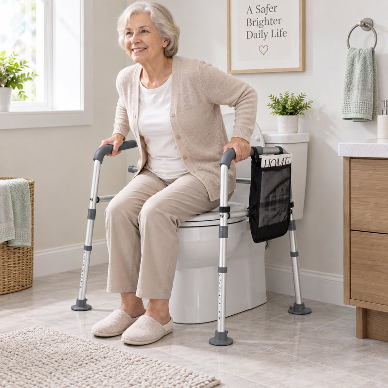 Barres de sécurité pliables pour toilettes