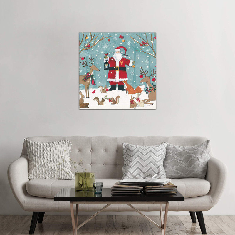 Woodland Christmas VI by Anne Tavoletti - Wrapped Canvas Painting, 45.72 cm H x 45.72 cm W x 1.91 cm D