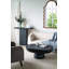 Table basse ovale noire 36 x 24 x 15 po