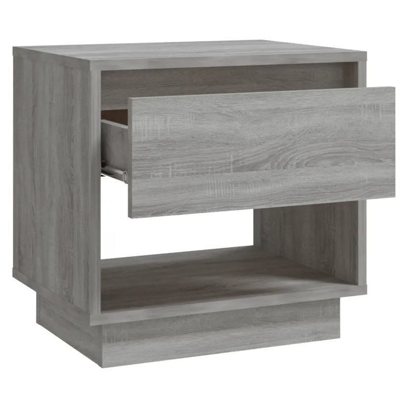Georgie-May 45 cm W Bedside Table, Grey Sonoma