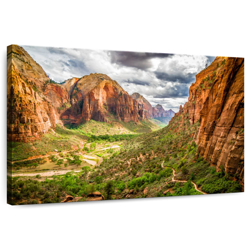 Paysage de montagne du parc national de Zion, H 8 po x l 12 po