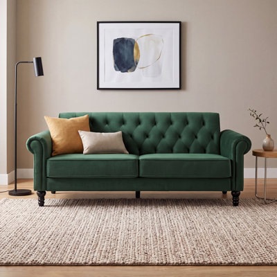 Rainsburg 3-Seater Velvety Sofa