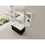 Meuble-lavabo mural 36 po avec lavabo et support de rangement, lavabo en résine à rebords épais, ensemble KD-126528434