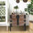 Rectangular Coffee Table With Solid Wood Table Top-1739687199