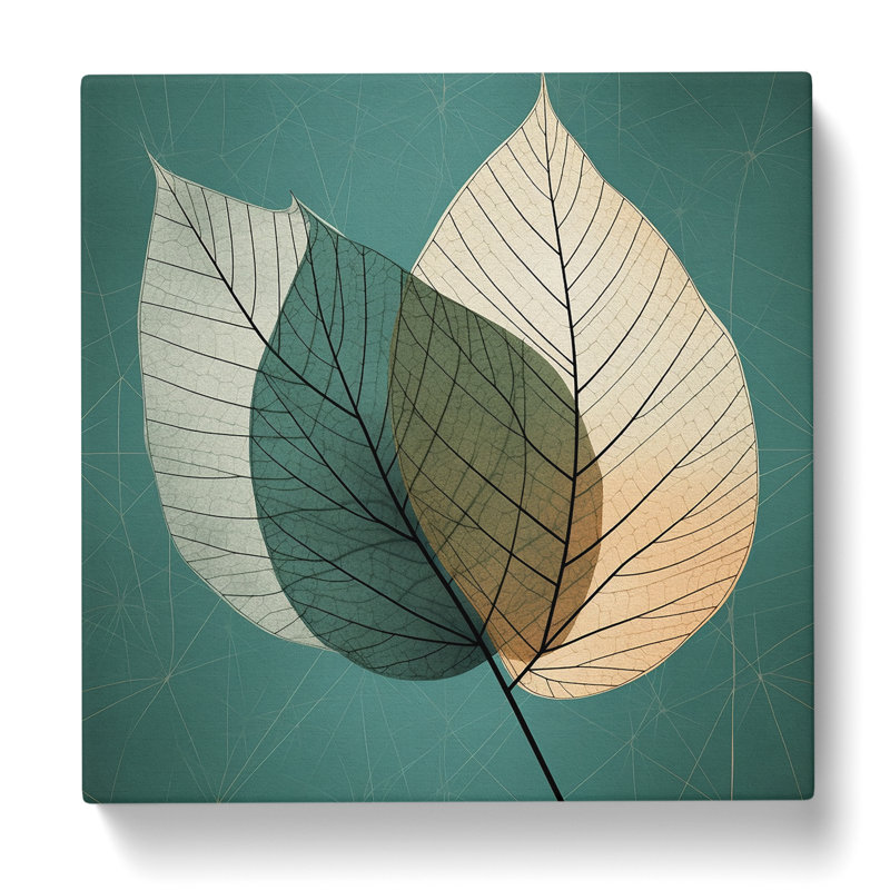 Leaf Geometric - Wrapped Canvas