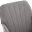 Fauteuil pivotant ergonomique pour le bureau personnel, coussin en velours gris et base en métal-1229537241