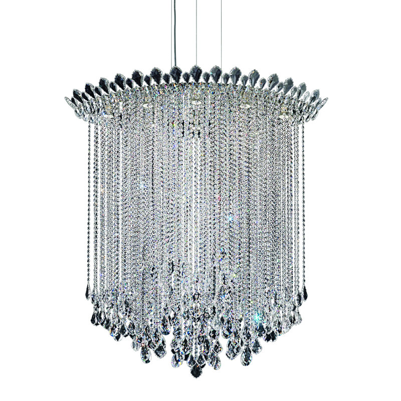 Trilliane 8-Light Clear Crystal Stainless Steel Chandelier