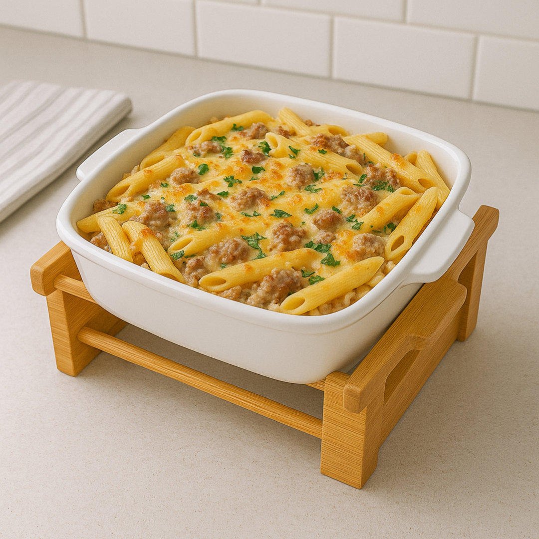 Creative Home Square Stoneware 2 Piece Baker Bakeware Set Creative Home