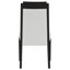 Ensemble de 2 chaises d'appoint Mason ivoire et bois noir