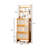 Shoe Cabinet With 3 Rattan Flip Drawers