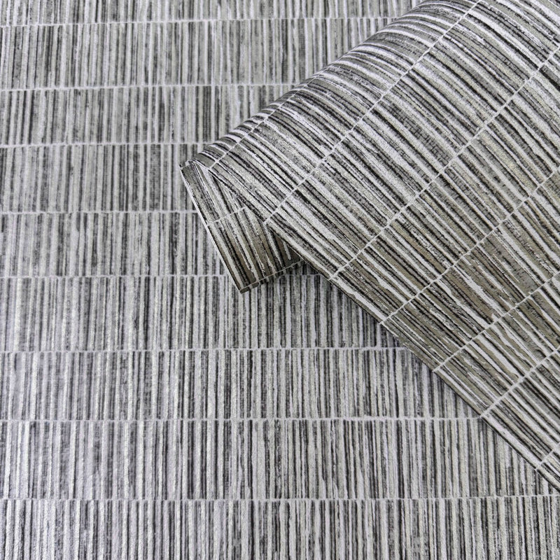 Zen 1000cm x 53cm Wallpaper Roll, Silver/Gray