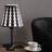 16" Traci Black Geometric Metal Table Lamp