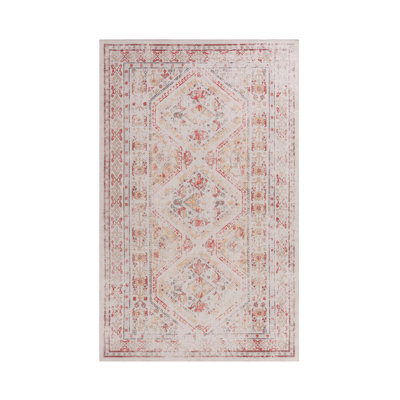 6x9 Area Rugs, Washable Rug, Low-Pile, Non-Slip, Non-Shedding, Foldable, Kid & Pet Friendly - Area Rugs for living room, bedroom, kitchen (Beige, 6' x 9')