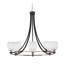 Lustre 8 lumières avec verre 5 "Paramount-921087641-921087644
