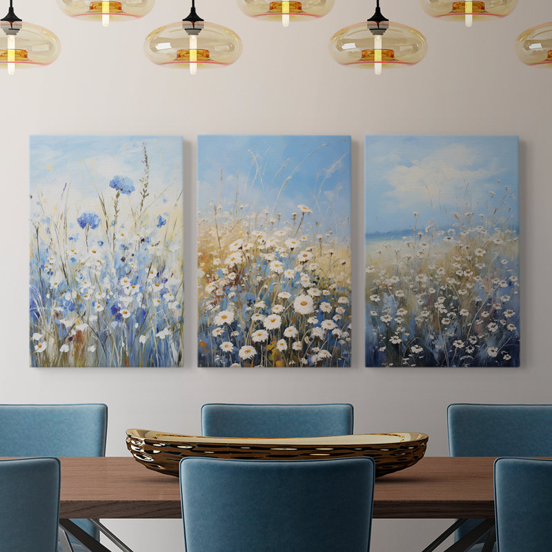 Floral Study Series II - Ensemble de toiles tendues avec châssis Premium - Prêt à être accroché