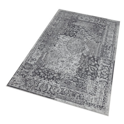 Celebration Plume Flatweave Dark Grey Rug