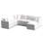 Cecelia 119" W Sinuous Springs 6-Person 3-Piece U-Shaped Sectional-1845995524-1845997497