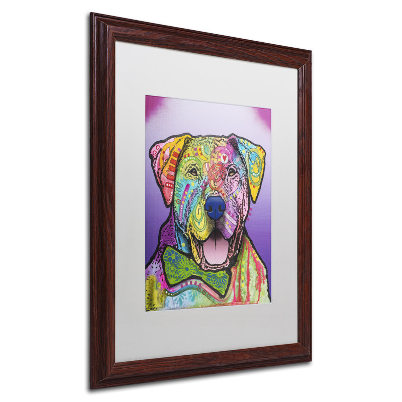 « charlie brown custom ii », impression, H 20 po x l 16 po x P 0,5 po, Encadrement grain de bois, Blanc