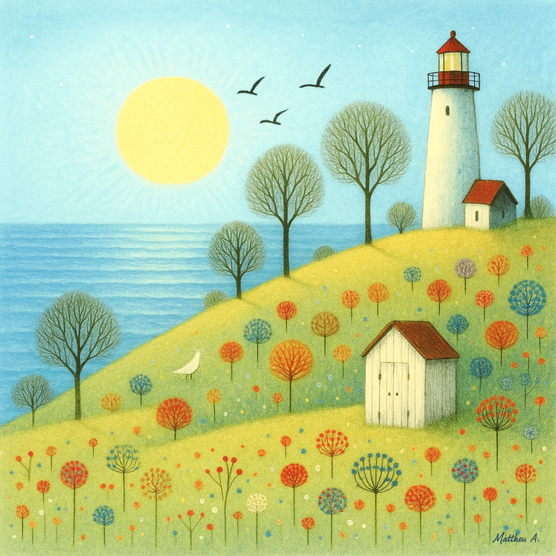 «Golden Light by the Sea», art mural sur toile tendue