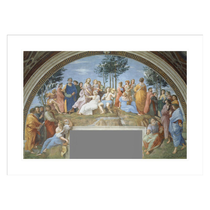 Parnassus par Raphael - estampe numérique encadrée, H 21,65 po x l 29,5 po