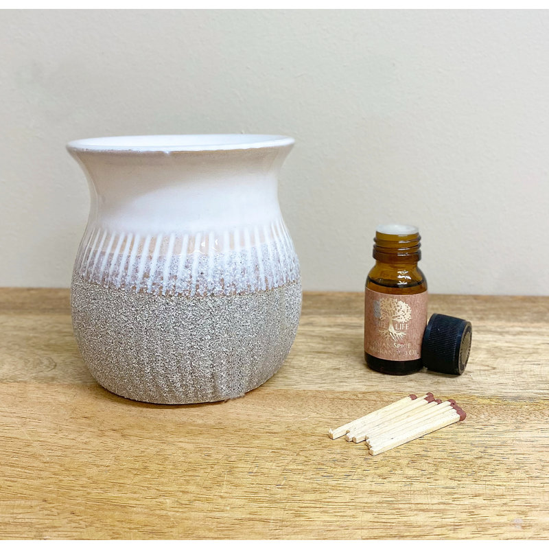 Stone Tabletop Wax Warmer with Candle Included