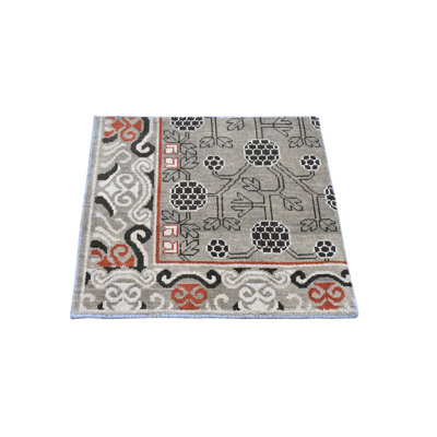 Tapis oriental 100% laine à motif tribal noué à la main 2 pi 1 po x 2 pi 2 po 9AB31432D92F403EAC0FB8C75ACAB678
