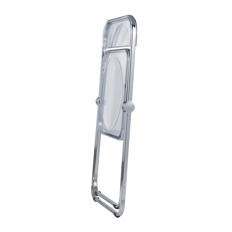 Chaise d'appoint de salle à manger Lawrence, Transparent, Chrome