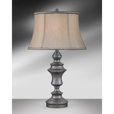 Forza - Lampe de table 28 po à interrupteur tactile en métal avec ports USB