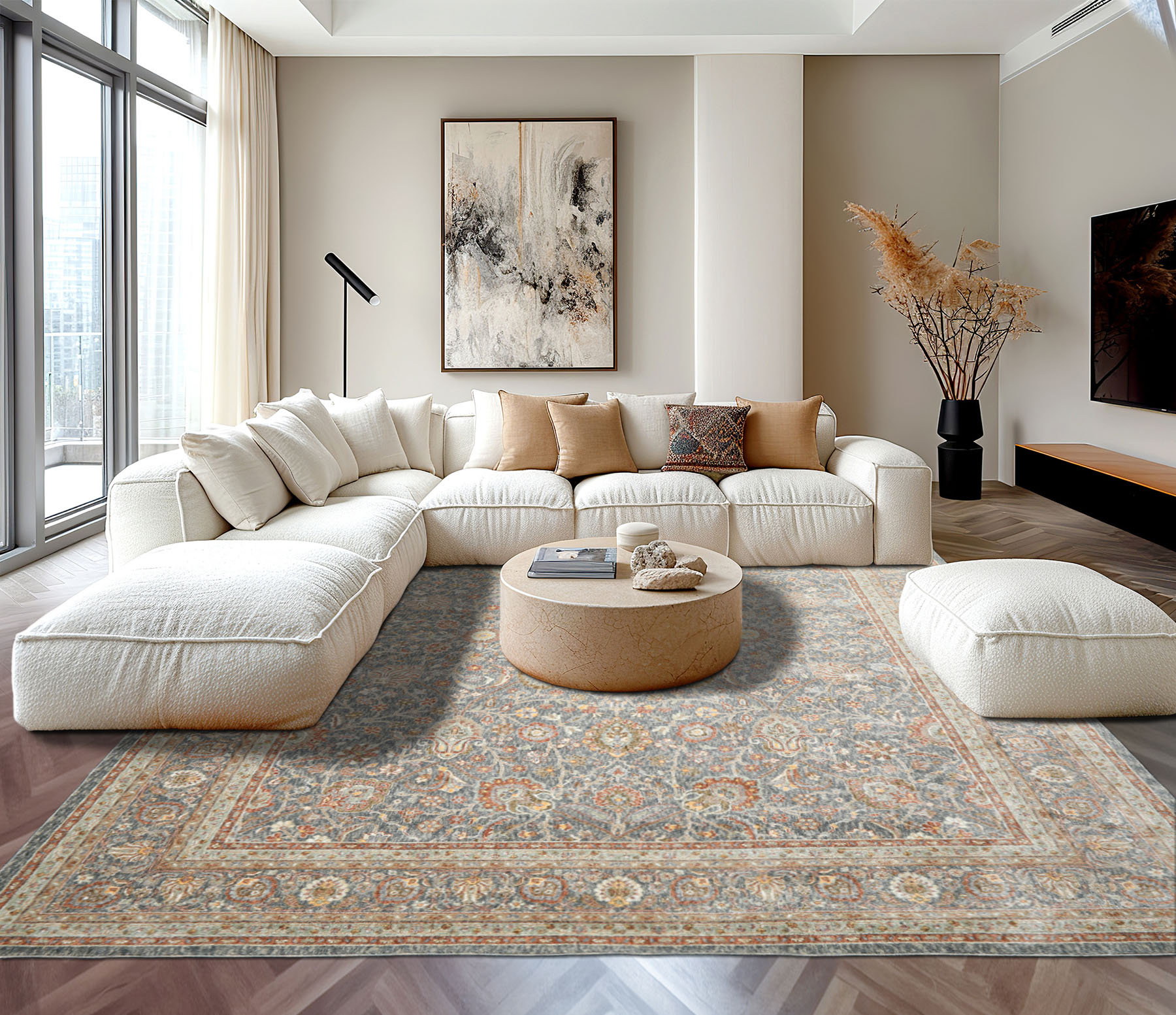 Dense Rugs Wildon HomeĀ® Multi Size Slate Machine Made Dense Pile Rug Traditional ...