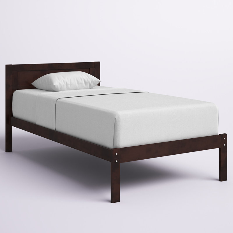 Lit plateforme Gobeil par Mack & Milo ™, Noyer foncé, Simple