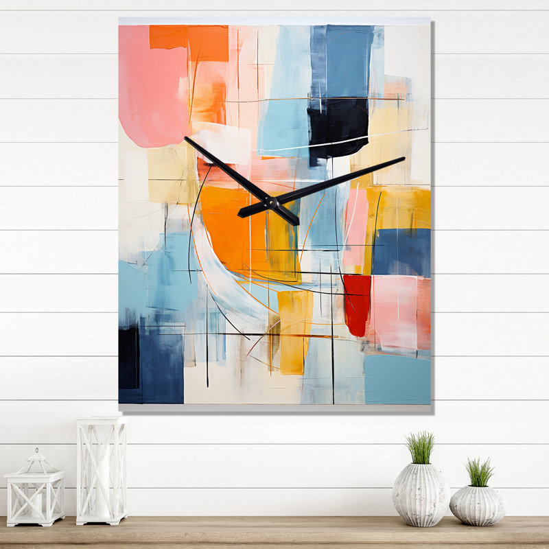 Horloge murale Mid-Century, Grand