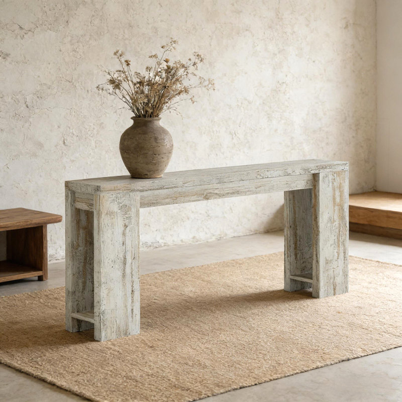 Console en bois, Blanc