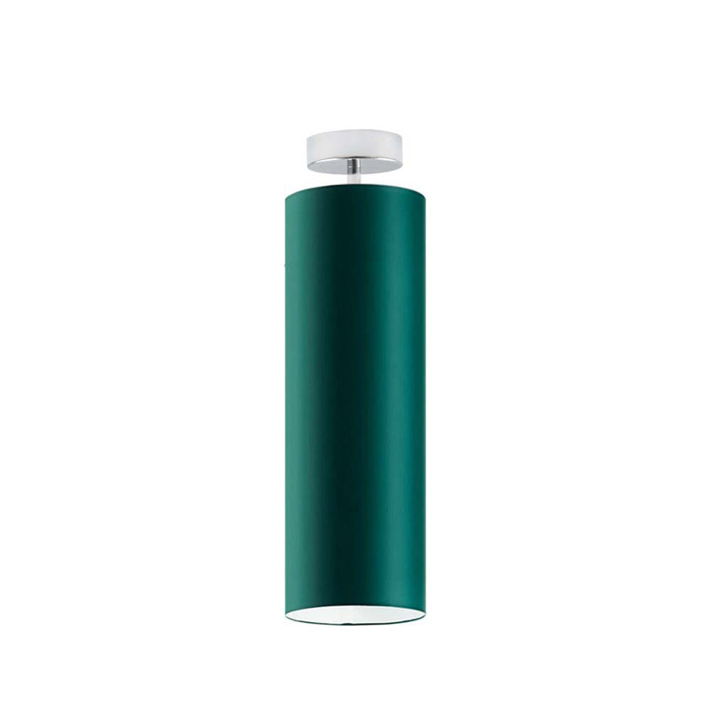 Audreanna Semi Flush Mount, Chrome, Bottle Green