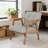 24.61" Wide Mid Century Upholstered Accent Chair, Wide Back Armchair with Solid Wood Leg-1433418817