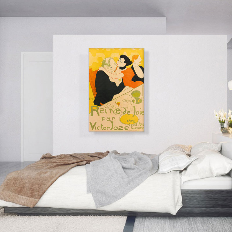 «Reine De Joie 1892» par Henri De Toulouse-Lautrec - reproduction d'art sur toile tendue, H 40 po x l 26 po x P 1,5 po
