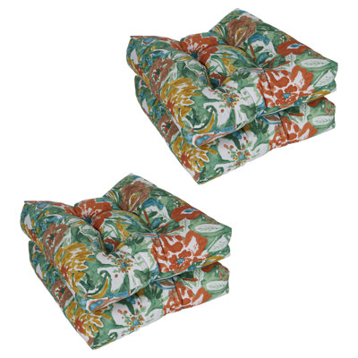19-Inch Square Outdoor Tufted Dining Chair Cushions (Set Of 4)
