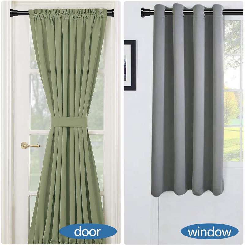 76cm Straight Tension Shower Curtain Pole & Hook Set, Matte Black