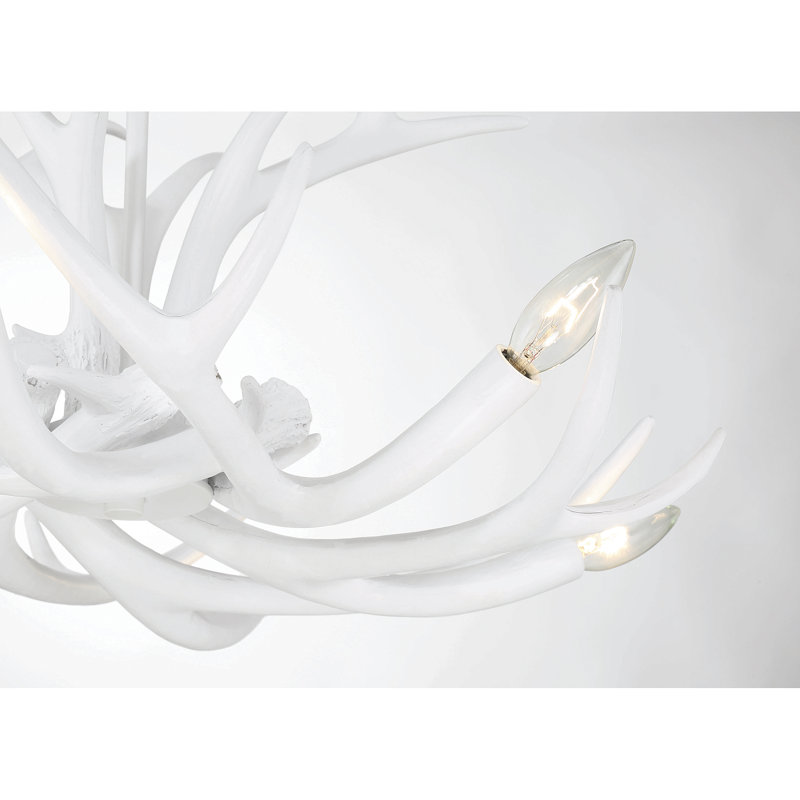 Lustre 6 lumières Daniels, Blanc