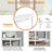 42'' Circular Curved Half-Moon Console Table With Cloud Design Top And Open Shelf Solid Wood Frame And Legs