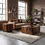 Table basse carrée en bois massif Sheesham-661477167