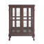 Buffets et buffets lumineux, armoire de rangement en verre aggloméré cerisier